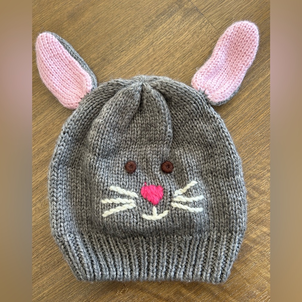 Mini Boden bunny knit hat
